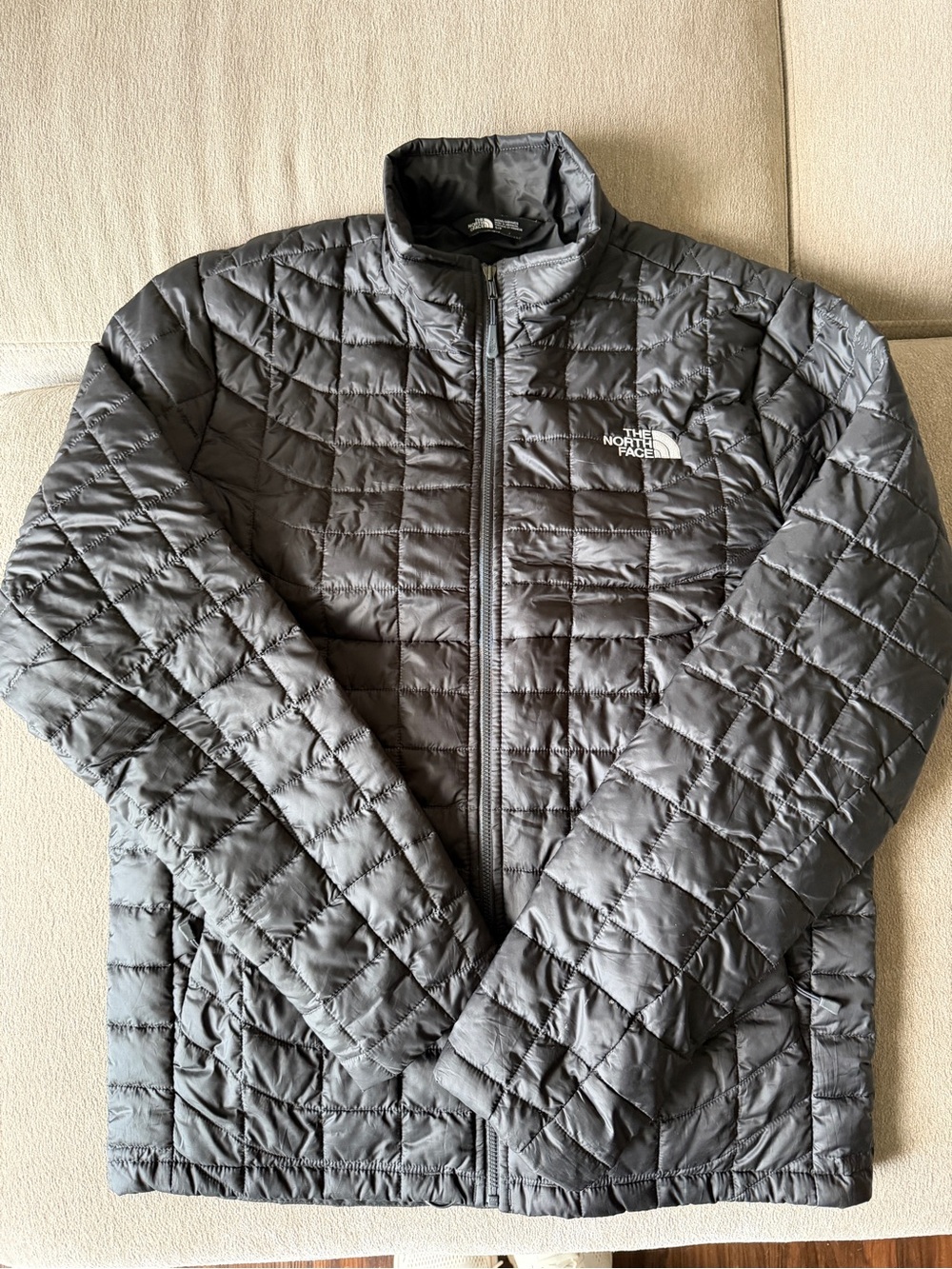 The North Face Men's Charcoal Quilted Insulated Jacket